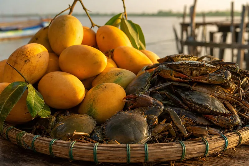 Xoài tứ quý và cua biển Thạnh Phong (OCOP)